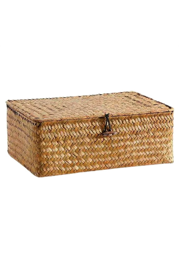 Hand Woven Rattan Woven Storage Basket Woven Storage Box Desktop Organization