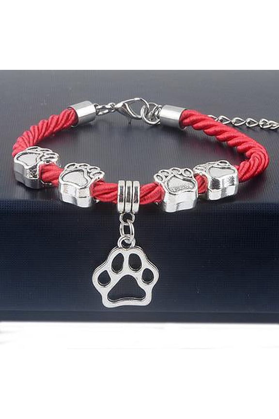 Hand-Woven Rope Chain rope Bracelets dog paw best friend Charms Bracelets Jewelry for women XY160480