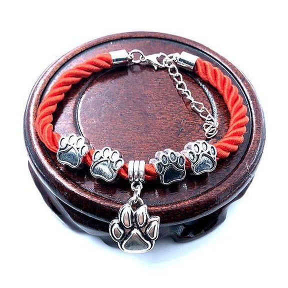 Hand-Woven Rope Chain rope Bracelets dog paw best friend Charms Bracelets Jewelry for women XY160480