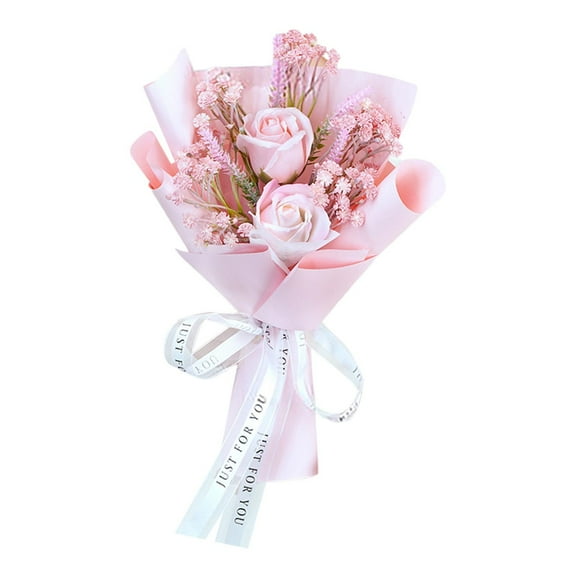 Hand Woven Rose Bouquet Crochet Bouquets Made Of Rose Crochet Can Be Used As Valentine'S Day Decorations Women'S Birthday 'S Day Valentine'S Flower Bouquet