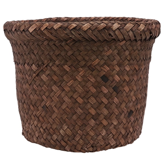 Handwoven Seagrass Storage Basket for Desktop Organization, Decorative Basket for Stationery and Sundries