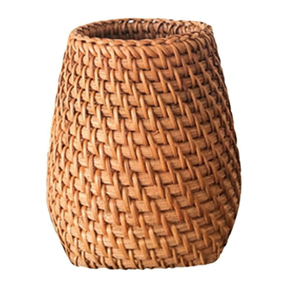 Hand Woven Tea Braided Pen Pen Holder Handmade Pen Storage Box Creative Pen Pen Cup Desk Storage DecorationPen Holder C1x Pen Holder,Guczhu