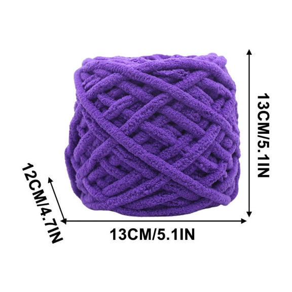 Hand-Woven Thick Ice Bar Yarn for DIY Crochet & Knitting | 5mm Acrylic Craft Yarn for Sweaters, Scarves & Dolls | 1 Ball