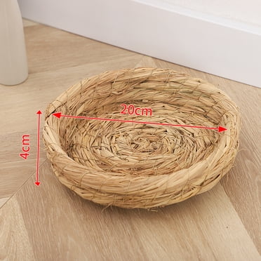 Toddmomy 2Pcs Woven Chicken Nest Cozy Laying House Sleeping Bed For Small Poultry And Birds 6