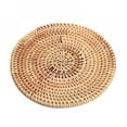 thumbnail image 1 of Hand-Woven Water Hyacinth Placemat Round Mat Dining Table Insulation Placemat Round Braided Rattan Tablemats, 1 of 7