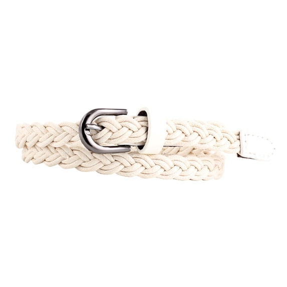 Hand Woven Wax Rope Belt, Pin Buckle Women Dress Belt, Retro Casual Waist Strap, Adjustable Stylish Waist Accessory For Dress Jeans Daily Casual Dress Up Vintage Fashion Handmade Belt,Beige