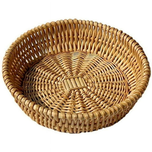 Hand-Woven Wicker Basket for Fruit, Vegetable, Gift Basket -25 x 8cm