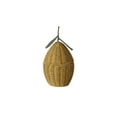 thumbnail image 1 of Creative Co-Op Hand-Woven Rattan Lemon Shaped Basket with Lid, Yellow, 1 of 4