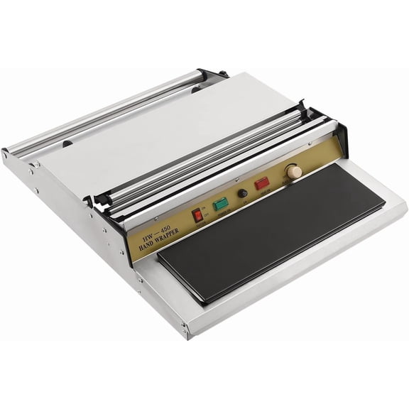 Hand Wrapping Machine, 18 Inch Film Wrapper Built-in Heating Plate, 110V Hand Wrapping Machine Heating Film Sealing for Efficient Food Packaging in Food Retail Stores