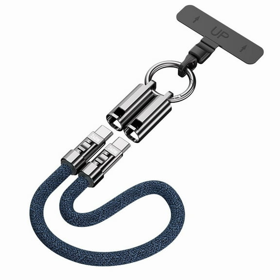 Hand Wrist Lanyard – 1ft (30cm)/4ft (120cm)Universal Cell Phone Strap with Built-in 240W USB C Charging Cable & Data Transfer,Durable Rope, Travel Essentials for iPhone 17/16/15 & Smartphones