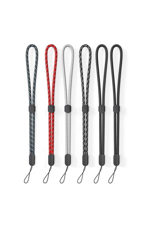 Hand Wrist Strap Lanyard, 6 Pack Adjustable Colorful Nylon Hand Wrist Straps for GoPro, Camera, Keys, Keychain, Phone, USB Flash Drive, Wallet, ID Name Tag Badge (Mixed Vibrant)