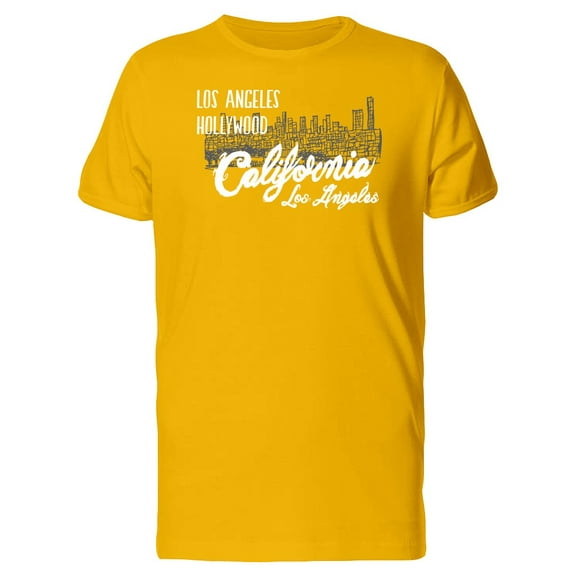 Hand Writing California And City T-Shirt Men -Image by Shutterstock, Male x-Large
