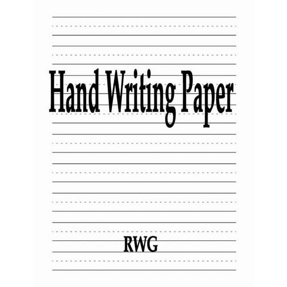 Hand Writing Paper: 100 Pages 8.5" X 11" (Paperback)