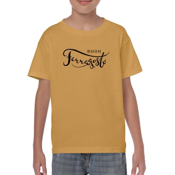 Hand Written Buon Ferragosto T-Shirt Juniors -Image by Shutterstock, x-Small