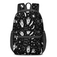 thumbnail image 1 of Hand and Bat Gothic Pattern 17" School Backpacks for Teens,Waterproof Oxford Fabric,S-Shape Padded Straps for School,Travel,Hiking,Camping, 1 of 6
