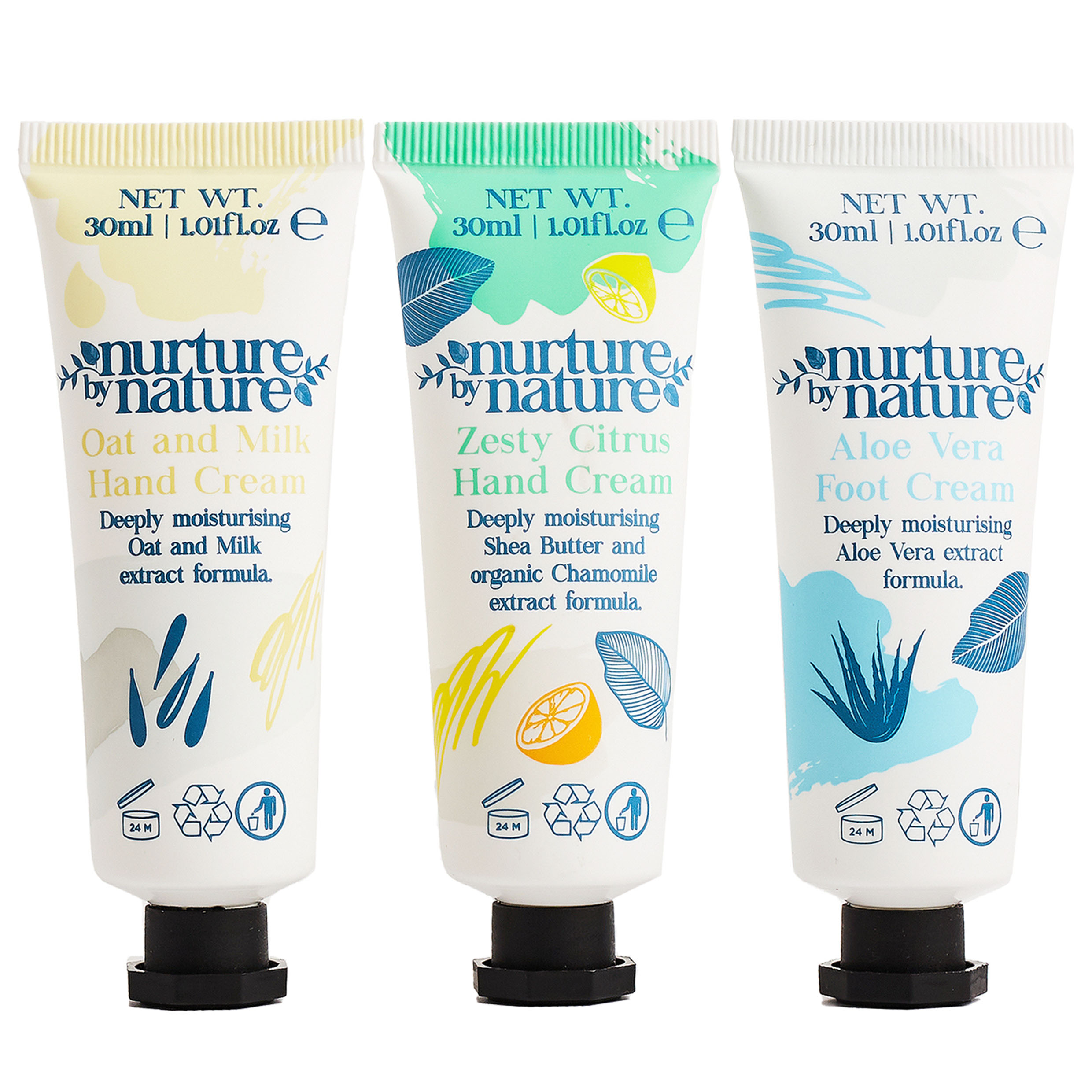 Hand and Foot Lotion Gift Set by Nurture by Nature 3 x 1oz Deeply