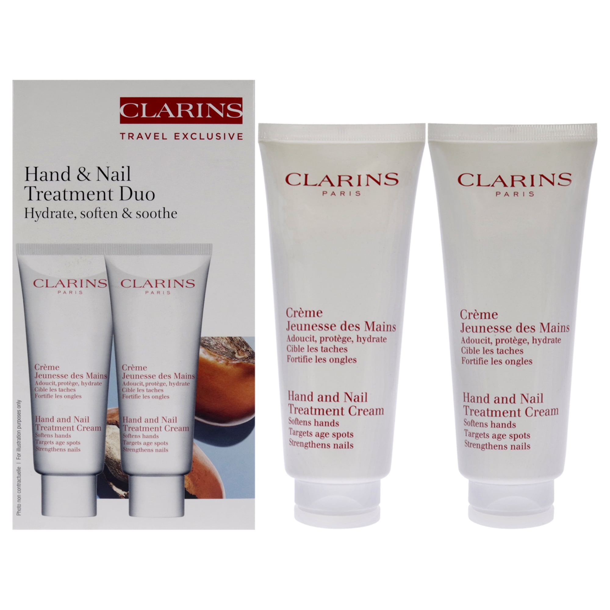 ハンドケア・ハンドクリーム CLARINS Hand & Nail Treatment Duo Hand and Nail Treatment Cream Duo by Clarins for Unisex - 2 x 3.4
