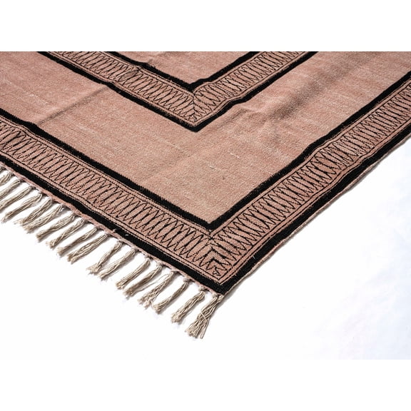 Hand block printed area rug Indian handmade cotton rug kitchen floor bedroom rug Outdoor garden yoga mat beach throw rug 3x5 feet