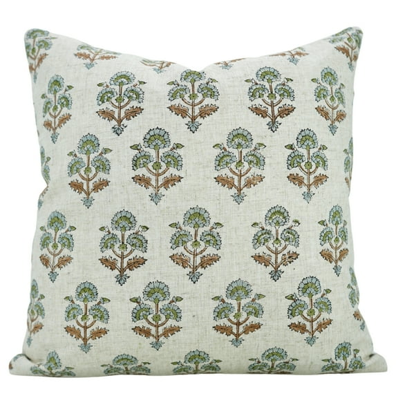 Hand block prints , 12"X20", Natural Viscose Linen Pillow Covers By Fabdivine, Trafic light