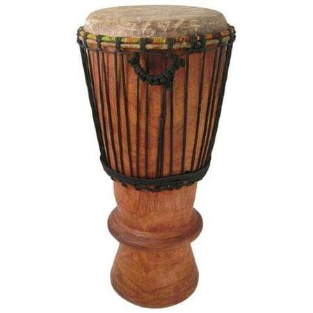 Hand-carved Bugarubu Drum From Africa - 13" X 28" Djembe Conga Mix
