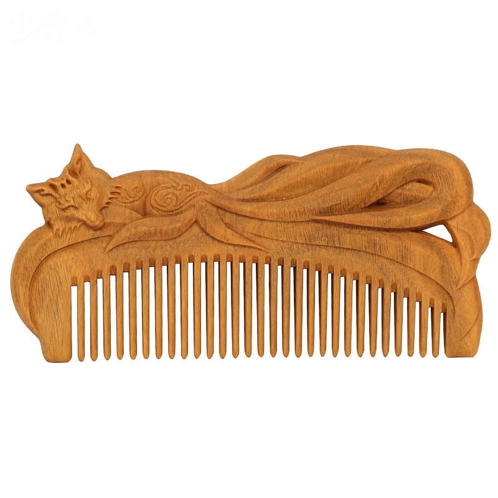 Handwork Portable Cute Carved Wooden Comb Home Decoration Accessories Women  Gift