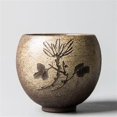 thumbnail image 1 of Hand-carved Pottery Bamboo Cups Chrysanthemum Zen Tea Cup Set Teaware Bowl For Tea Ceremony Orchid Teacup Plum 4 Style, 1 of 6