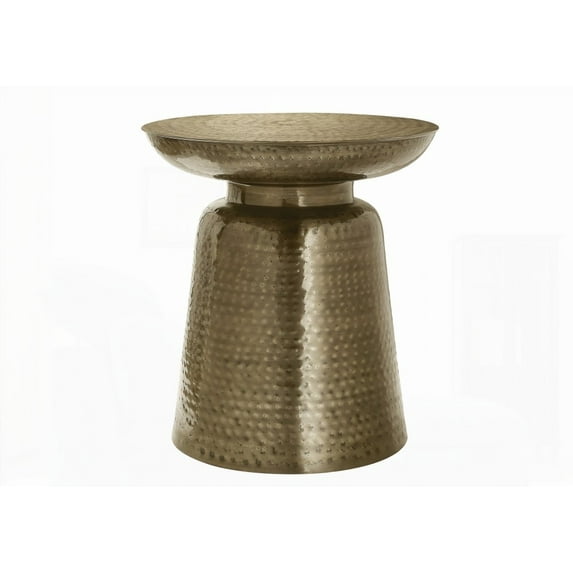 Hand-crafted Gold Metal Side/End/Nightstand Table, 22" High, Contemporary for Living & Bedroom