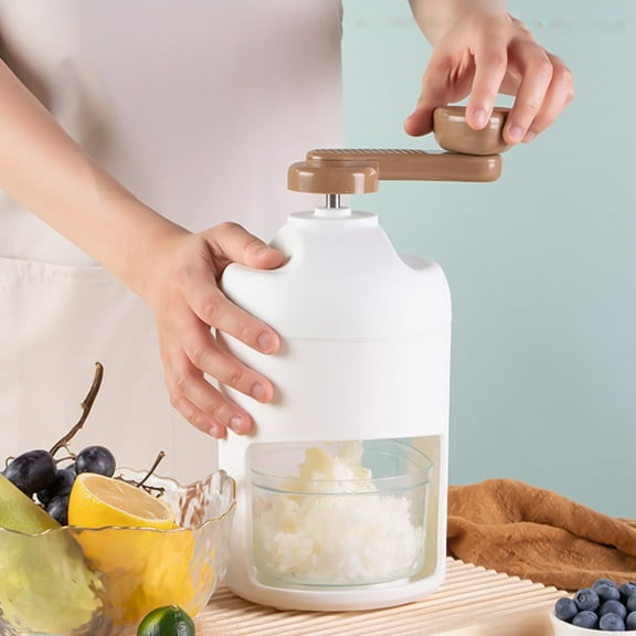 Hand-cranked Shaver Ice and Snow Cone Machine, Shaved Ice Machine Ice Crusher Ice Shaver Machine - Manual Rotary Ice Crusher Small Manual Shaving Ice Machine Household for Home Use