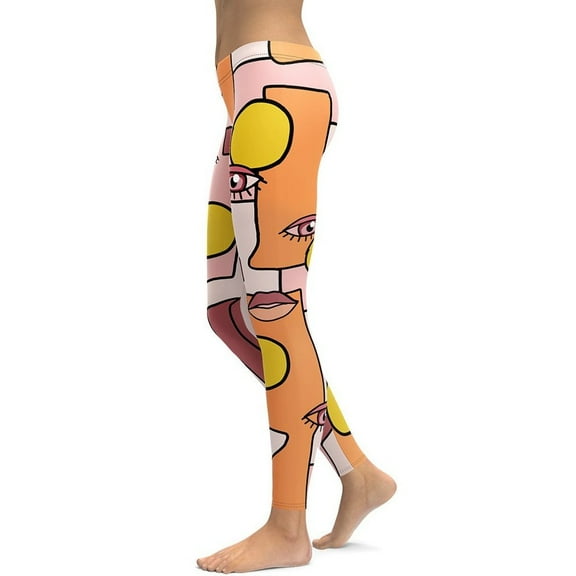 Hand-drawn Contemporary Painting Leggings Size: XS for Women | FIERCEPULSE