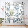 thumbnail image 1 of Hand-drawn Dinosaurs Blackout Curtains Thermal Insulation 63 inch Grommet for Bedroom Living Room Bathroom Kitchen Windows 2 Pack, 1 of 6