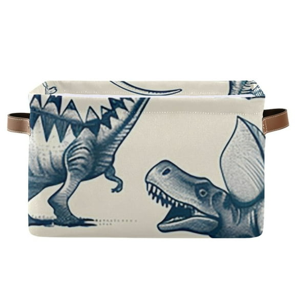Hand-drawn Dinosaurs Storage Bins Baskets With Handles Storage Box Clothes Organizer Organization Toys