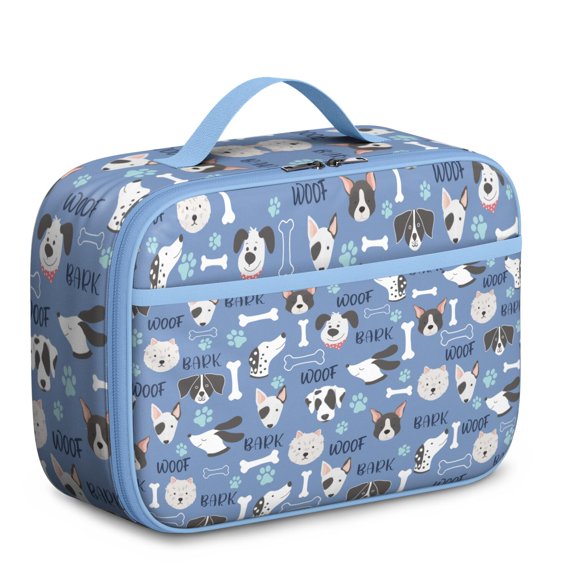 Hand-drawn Dog Graphic Lunch Bag – Abstract Dog Art Minimalist Dog Design Insulated Lunch Box for School