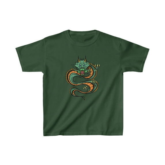 Hand drawn Dragon Kids Cotton T Shirt