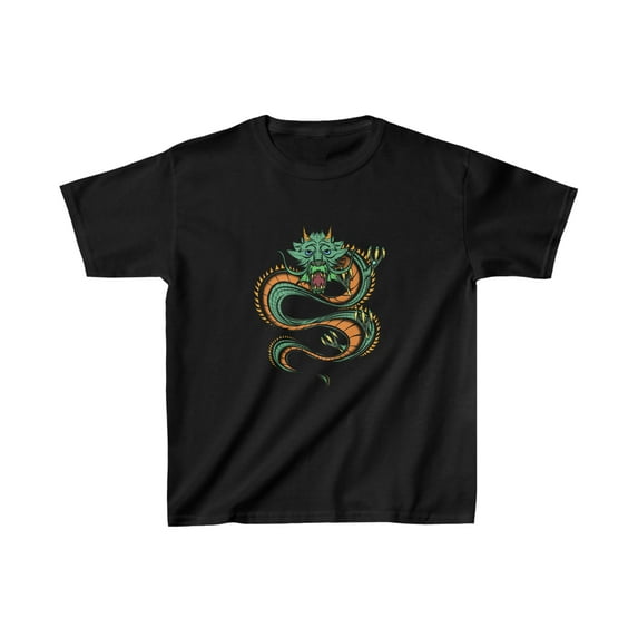 Hand drawn Dragon Kids Cotton T Shirt
