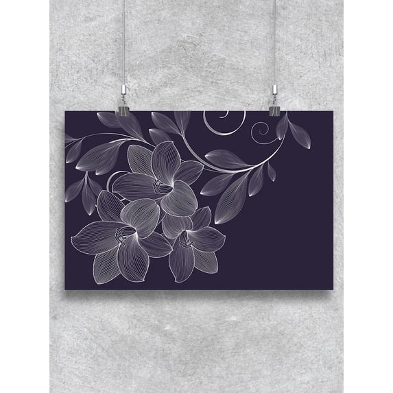 Hand-drawn Floral Pattern Poster -Image by Shutterstock