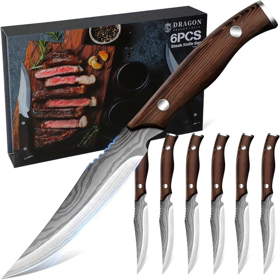 Hand-forged Steak Knife 6pcs Set