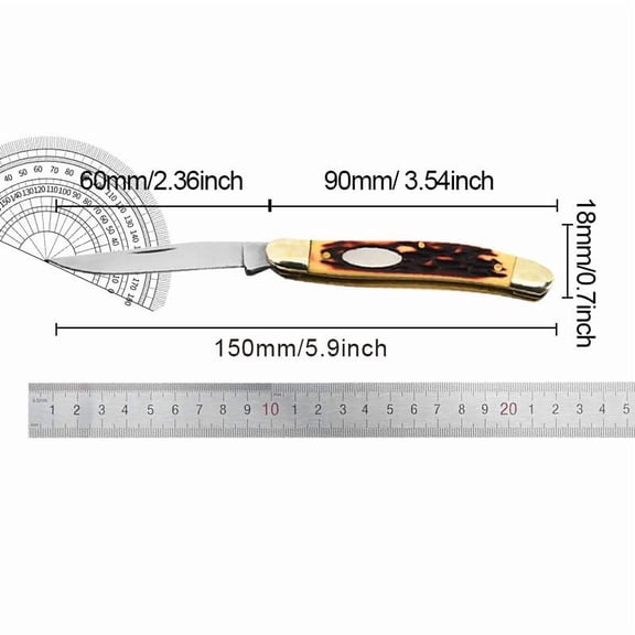 Hand-forged copper folding multi-functional knife, Zhenshou Knife, pocket knife, sturdy and sharp, suitable for camping, survival and household tasks