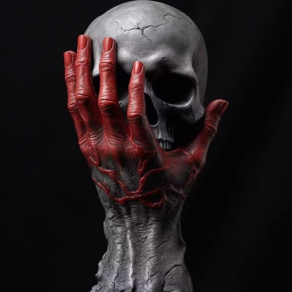 Hand grasps the skull statue,Resin Ornament Halloween Decoration,Home Decor Tabletop Display/Scene Ambiance Statue