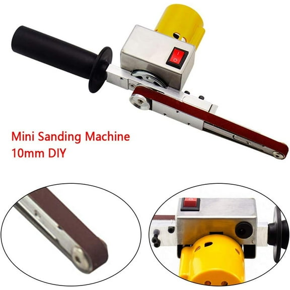 Hand-held Electric Belt Sander - DIY Mini Belt Sander, Electric Knife Apex Edge Sharpener, Multifunctional Grinder Polisher, Mini Grinder Small Machine with 10 Sanding Belts