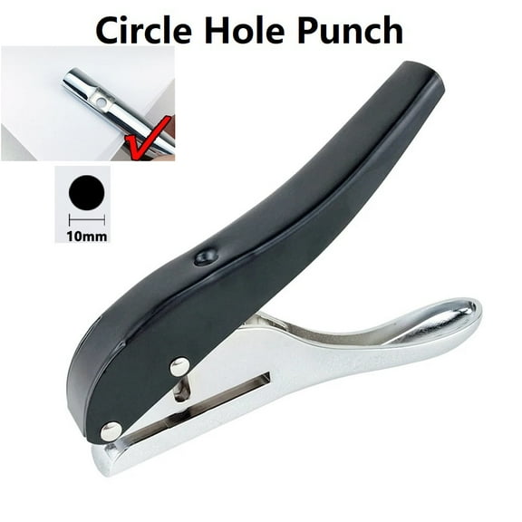 Hand-held Hole Punch 3/6/8/10mm Hole Circle Punching Tool For ID Cards PVC Cards Badge Photos Leather Hole Opening Tool