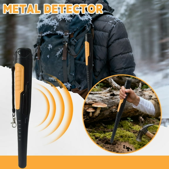 Hand held Metal Detector Pinpointer with 4 Modes 360° Scanning and LCD Display IP68 Waterproof Treasure Hunting Wand for Adults