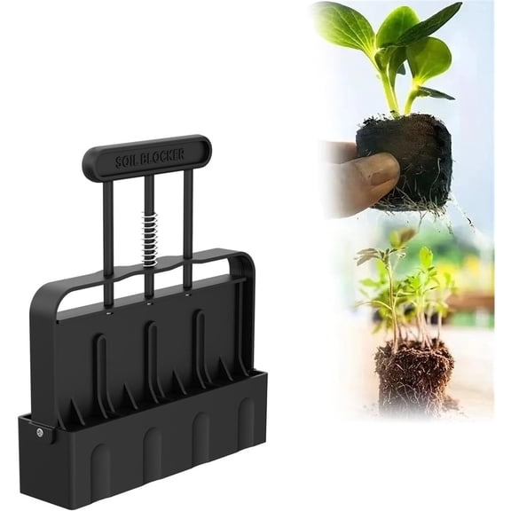 Hand-held Soil Blocker Manual Seedling Soil Blocking Soil Block Maker Reusable Soil Blocking Tool for Seedlings Garden Tools