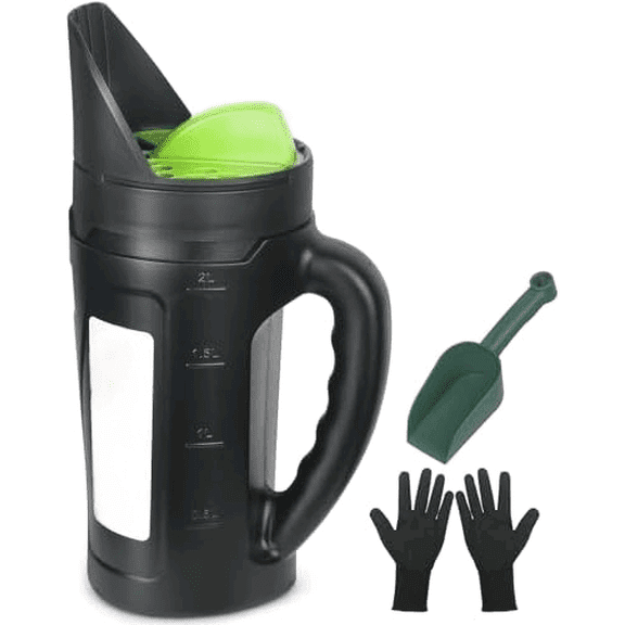 Hand held Spreader, Seed Spreader for Ice Melt, Grass Seed, Fertilizer Lawn and Garden. Multiple Adjustable Opening Sizes for Salt,Ice Melt, Up to 80 Oz$$Garden & Patio