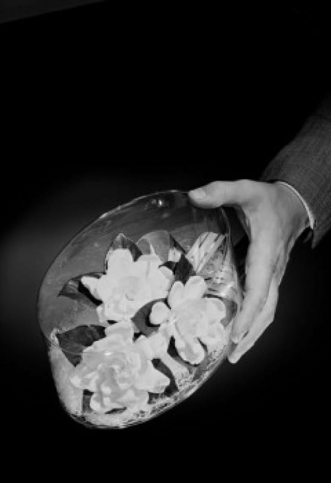 Hand holding corsage of Gardenias Canvas Art - (18 x 24)