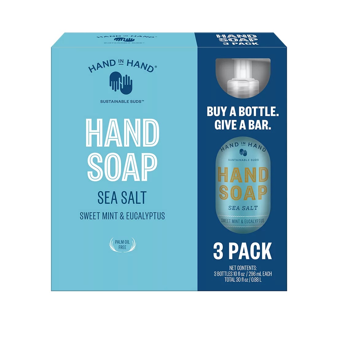 Hand in Hand Soap Liquid Hand Soap Sea Salt Sweet Mint & Eucalyptus ...