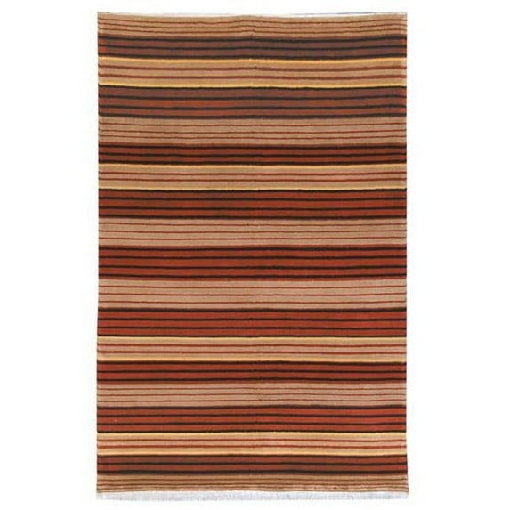 Hand-knotted Lexington Stripes Multi Wool Rug