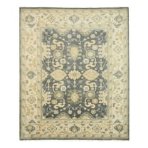 Hand-knotted Wool Blue Traditional Oriental Oushak Rug