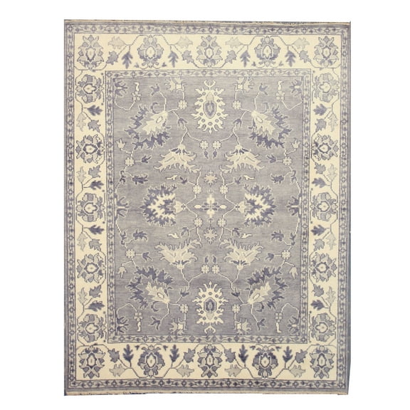 Hand-knotted Wool Gray Traditional Oriental Mono Rug