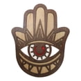 thumbnail image 1 of Hand of Fatima Hamsa Palm with Evil Eye Amulet of Protection MDF Wood Wall Decor, 1 of 8