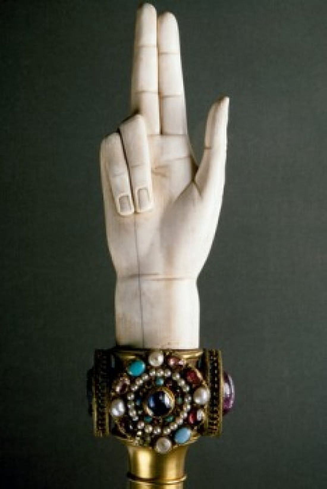 Hand of Justice from Treasure of St Denis by Artist Unknown France Paris Musee du Louvre Canvas Art -  (18 x 24)